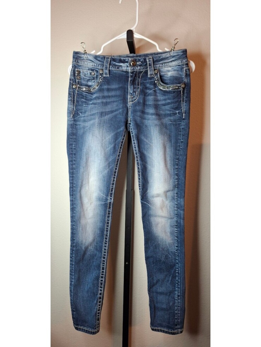 Miss Me Women's Skinny Jeans Blue Wash